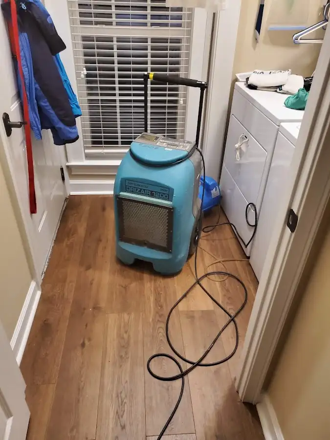 Commercial dehumidifier deployed for Flood Damage Cleanup in DeWitt